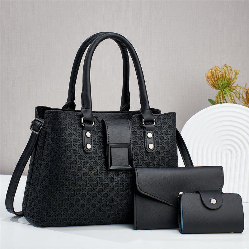 Classic Unique Women's Three-piece Large Capacity Women's Handbag