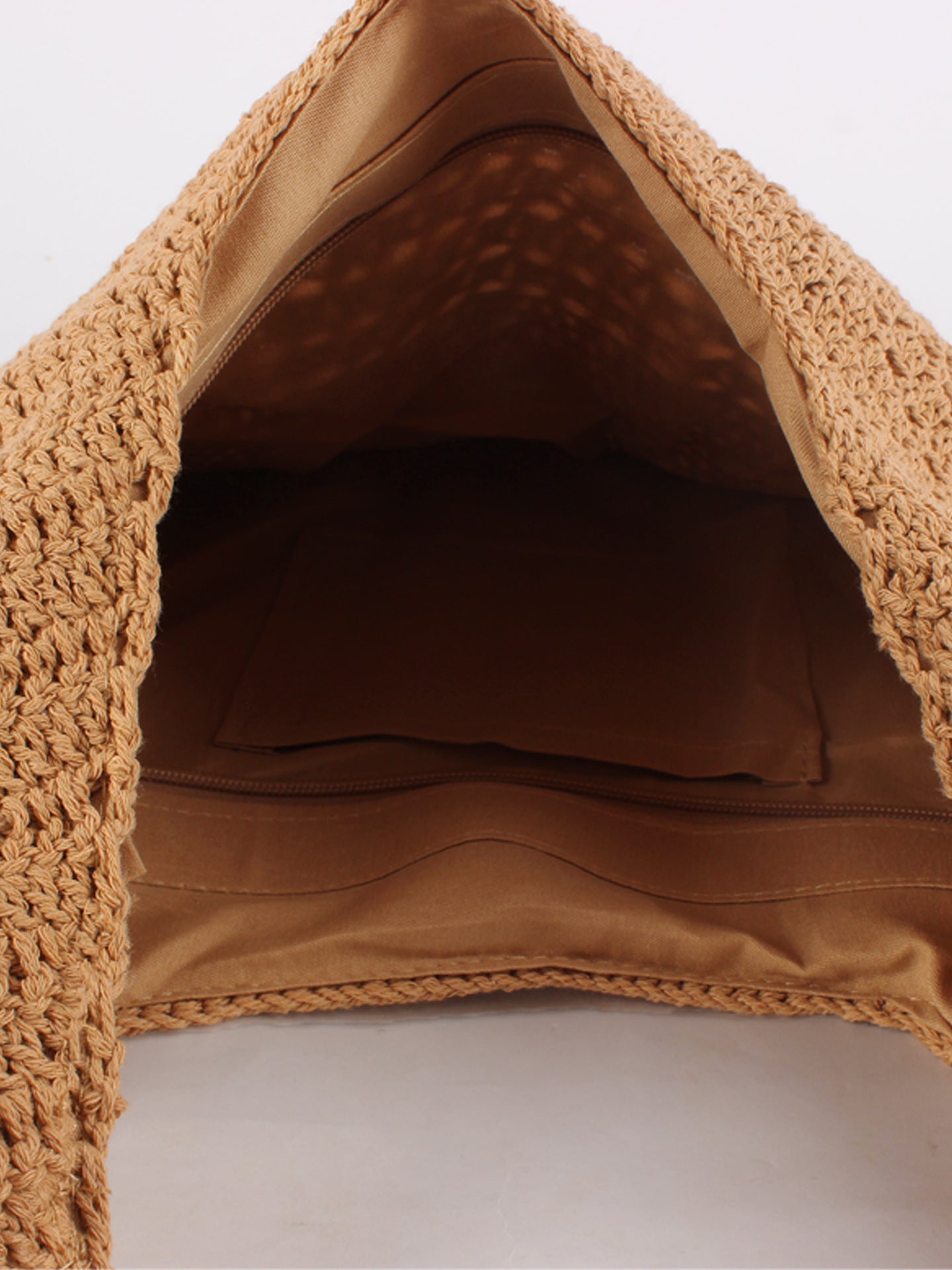Women's Idle Style Large Capacity Cotton Thread Woven Hollow Straw Stylish Women's Shoulder Bag