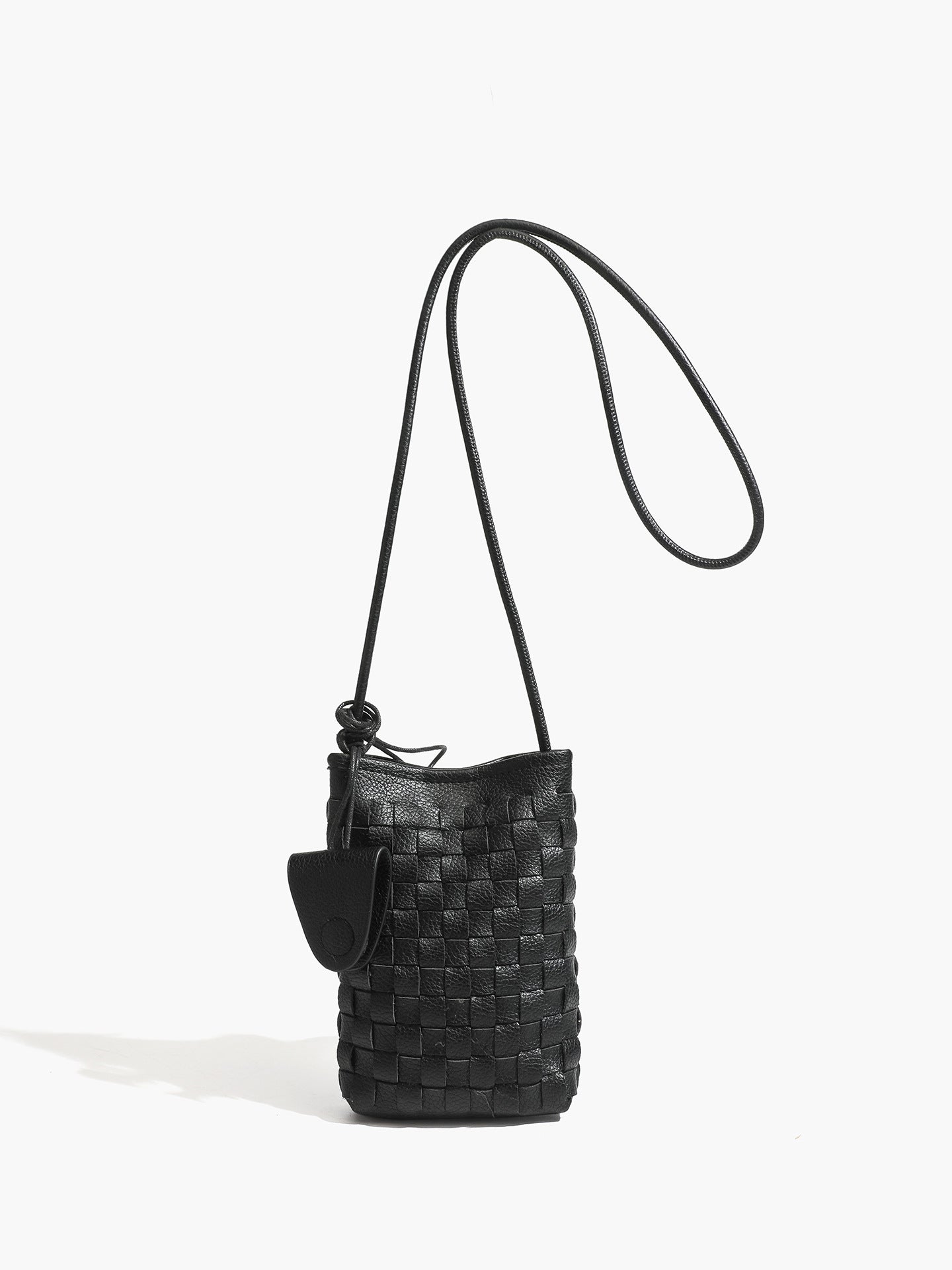 Woven Female Mini Lightweight Compact Vertical Mobile Phone Bag