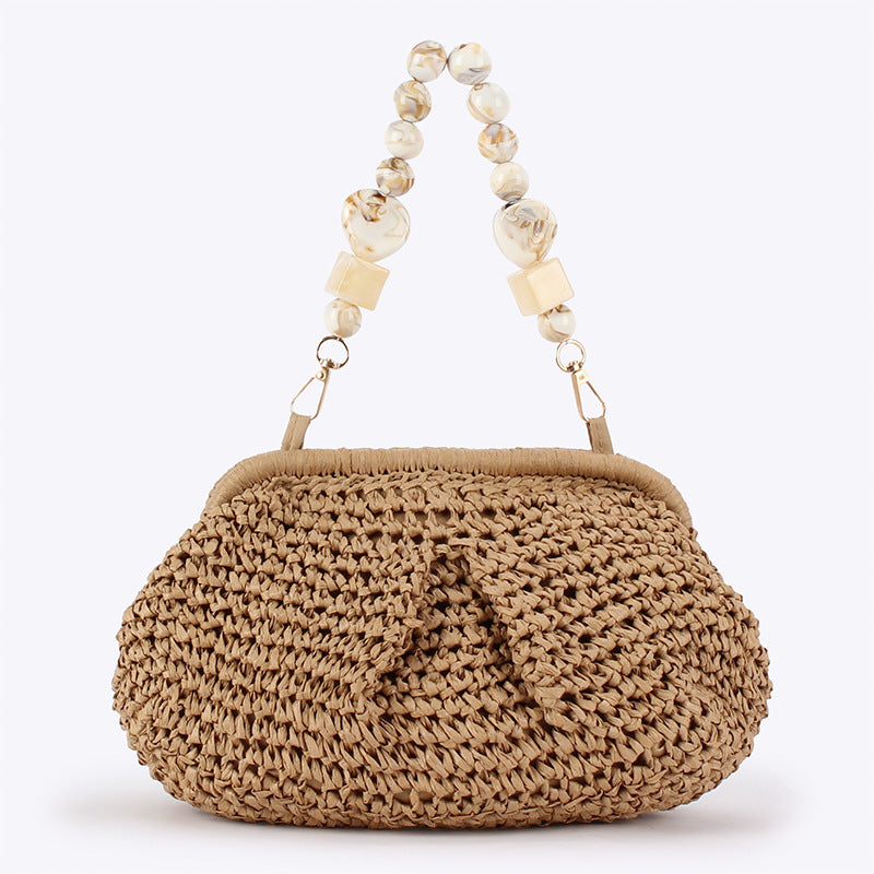Women's Straw Fashion Personality Woven Seaside Vacation Daily Senior Women's Handbag