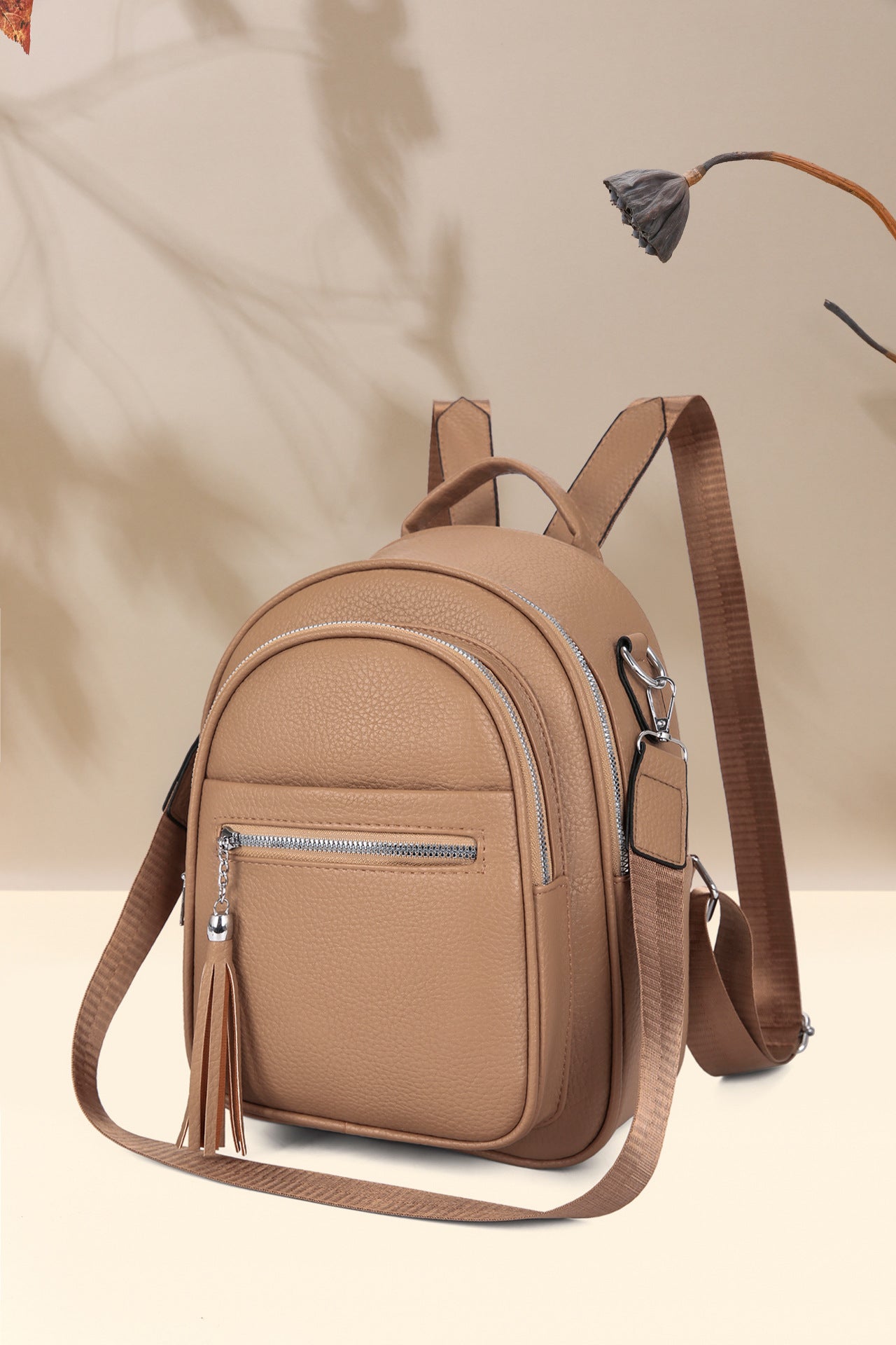 Women's Texture Soft Leather Fashion Western Style Women's Backpack