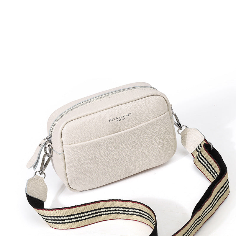 Women's Genuine Leather First Layer Cow Wide Strap Bags