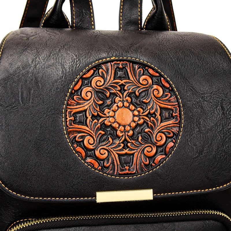 Women's Brushed Niche High-grade Light Luxury National Style Commuter Large Capacity Bags
