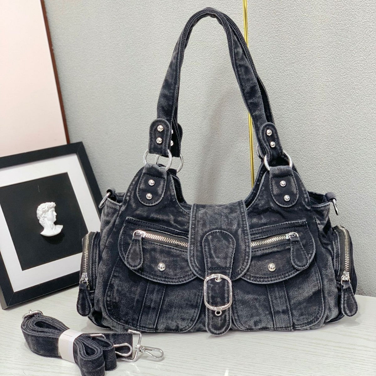 Fashion Retro Denim Large Capacity Washing Water Bags