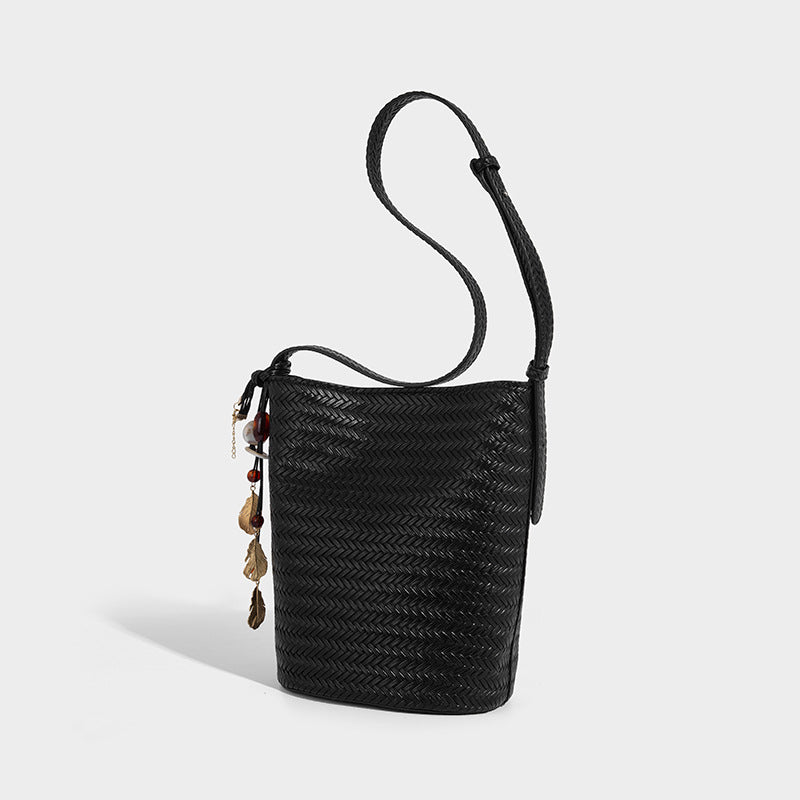 Niche Knitting Retro Affordable Luxury High-grade Bucket Bag