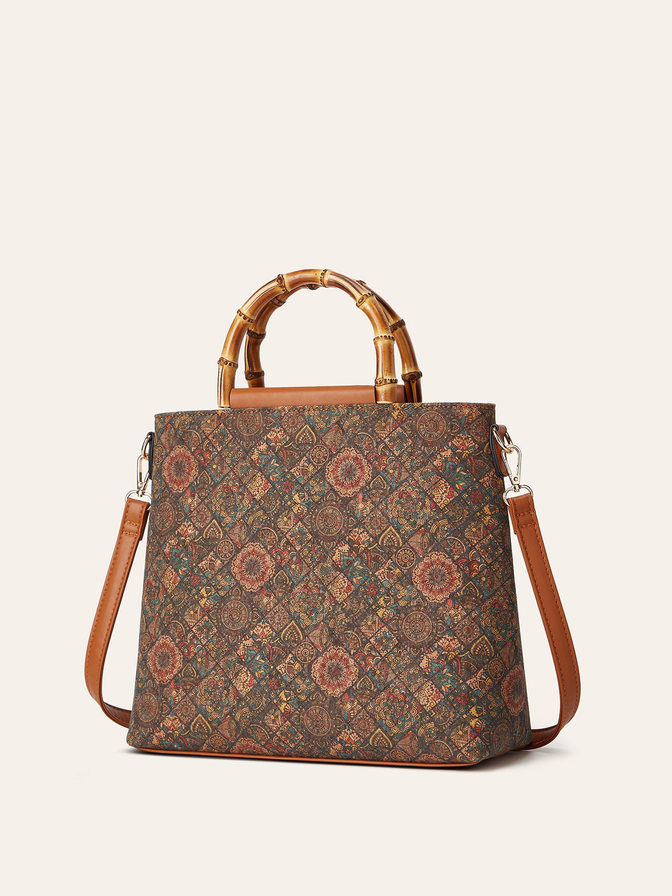 Women's Retro Ethnic Style Cork Printed Tree Bags