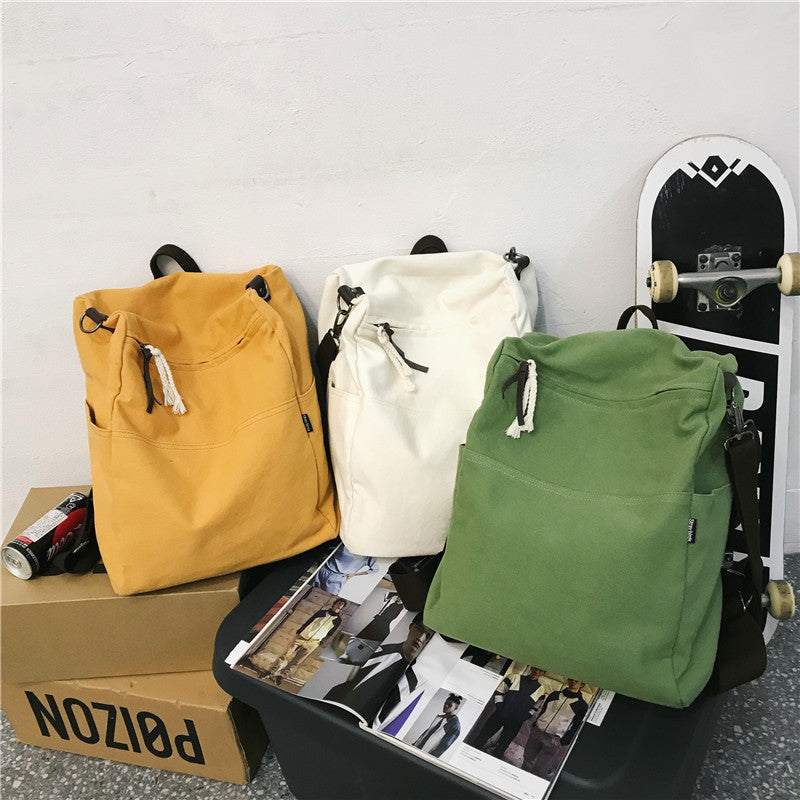Large Capacity Waterproof Campus Simple Canvas Shoulder Bags