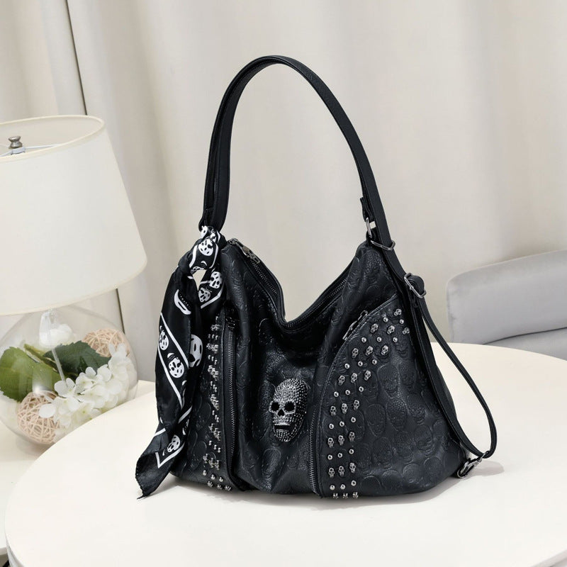 Women's Commuter Vintage Large Capacity Punk Rivet Backpacks