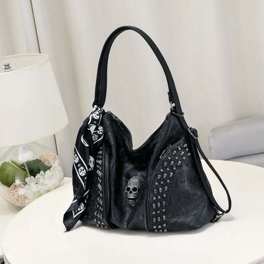Women's Commuter Vintage Large Capacity Punk Rivet Backpacks