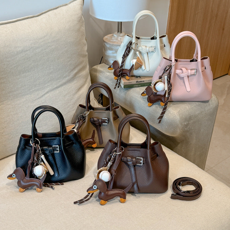 Fashion Popular High Sense Retro Style Fashionable Bucket Bag