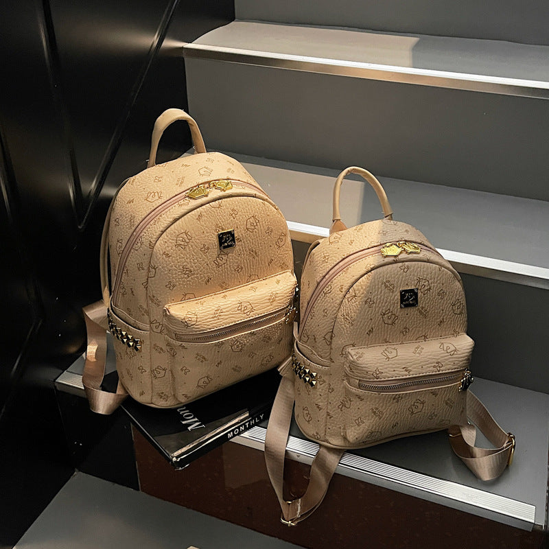 Women's Soft Leather Trendy Texture Classic Commuter Simple Fashion Trend Western Women's Backpack