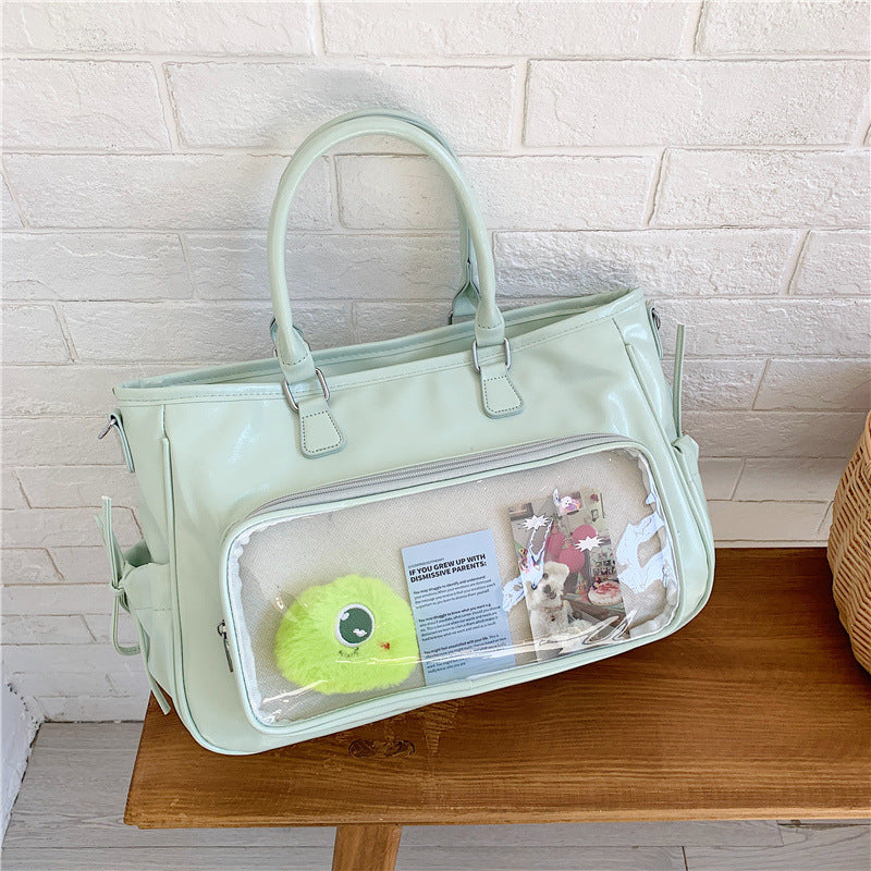 Women's Transparent Bar Cartoon Sweet Macaron Class Large Women's Backpack