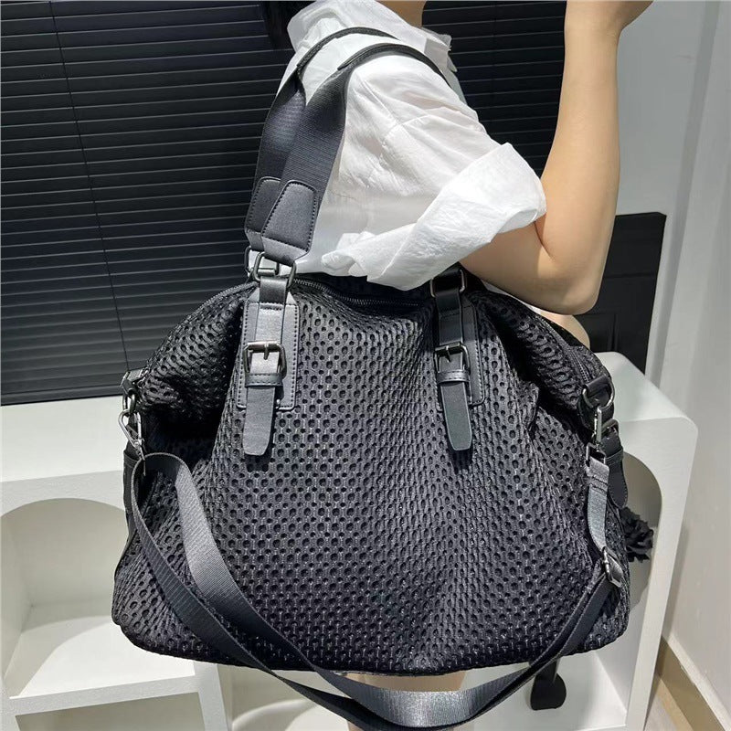 Classic Casual Simple Big Nylon Mesh Tote Bag