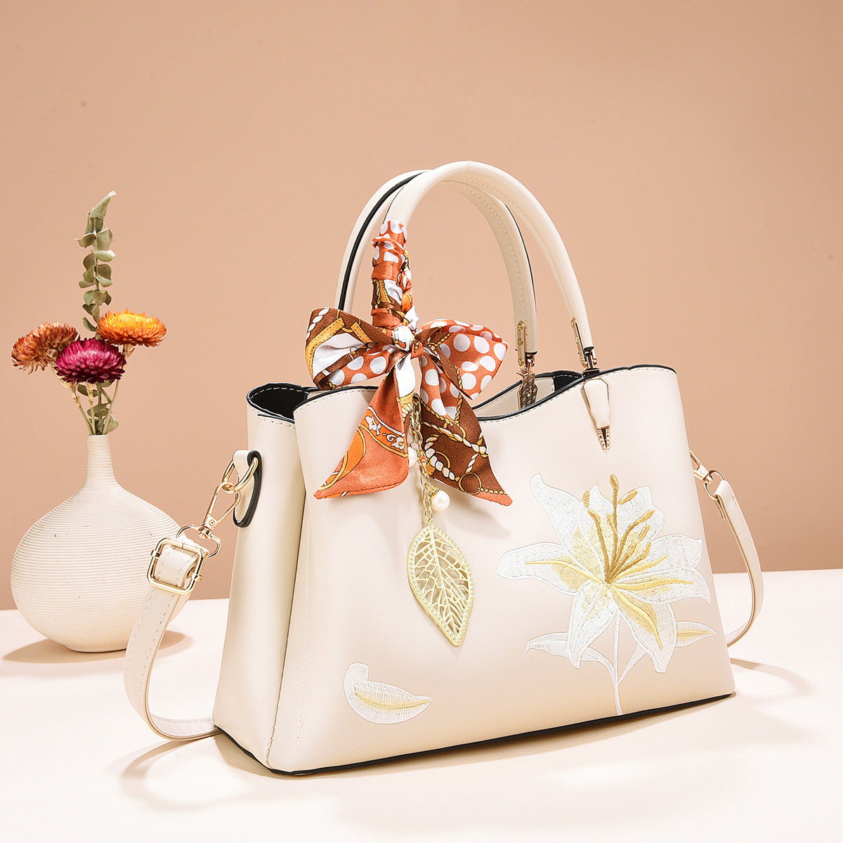 Women's Give Mom Mother's Day Gift High-grade Embroidered Portable Big Bags
