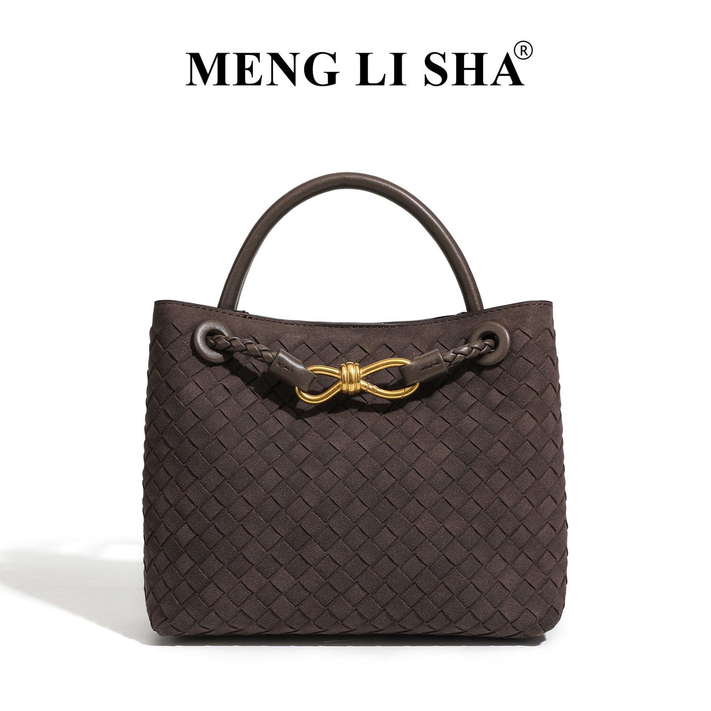 Women's Suede Hand-woven Commuter Portable Vegetable Basket Women's Handbag