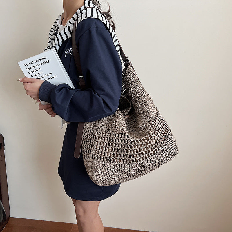 Women's Simple Leisure Commute Summer Fashion Large Capacity Tote Bags