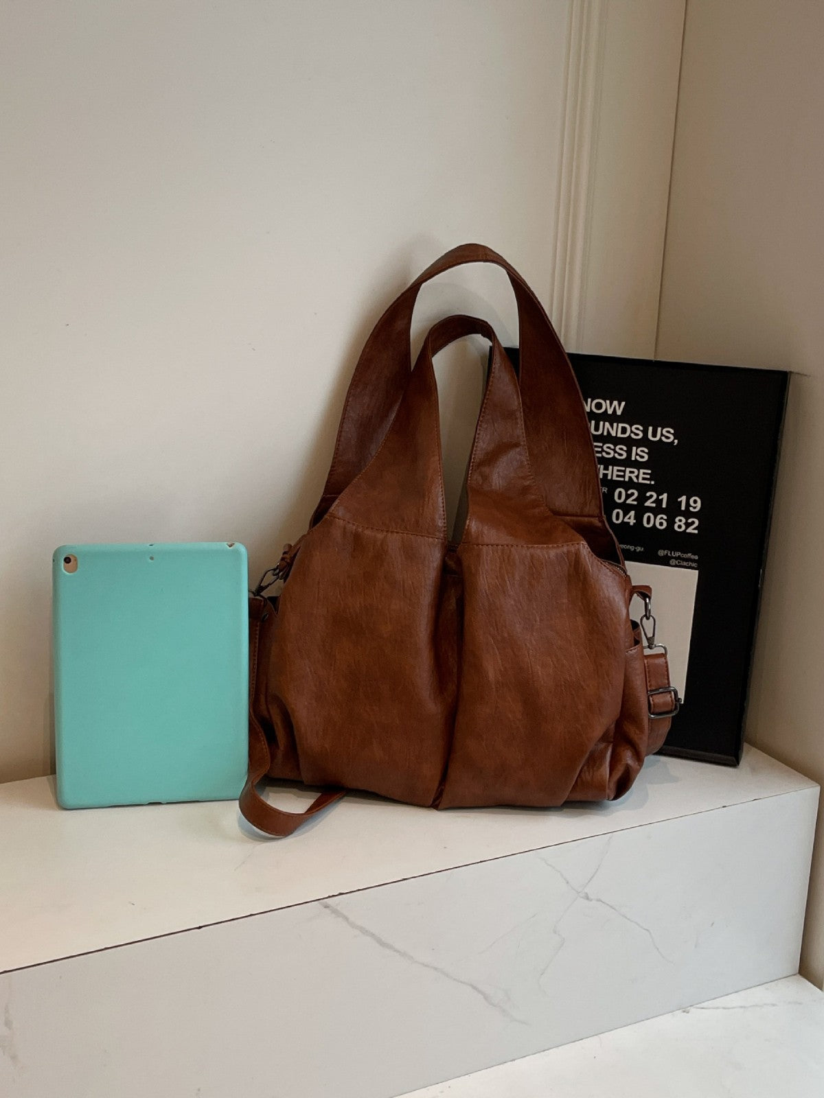 Women's Large Capacity Spring Soft Surface Retro Tote Bag