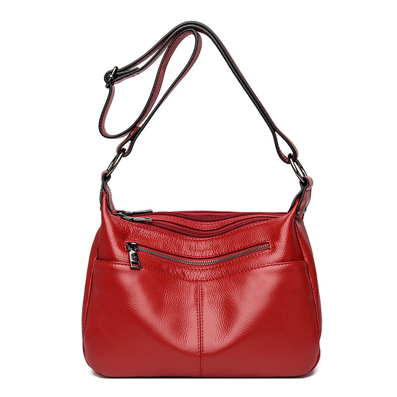 Women's Genuine Leather Simple High-grade Cowhide Underarm Women's Messenger Bag