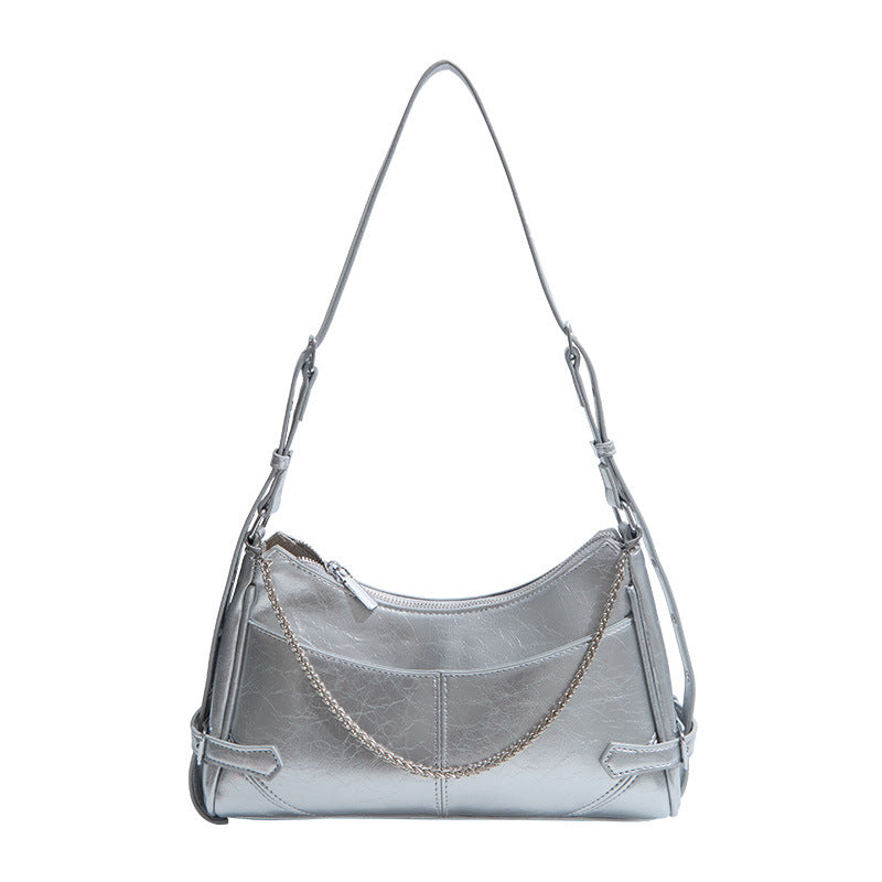 Women's Fashion Trendy Versatile Chain Large Capacity Underarm Bag