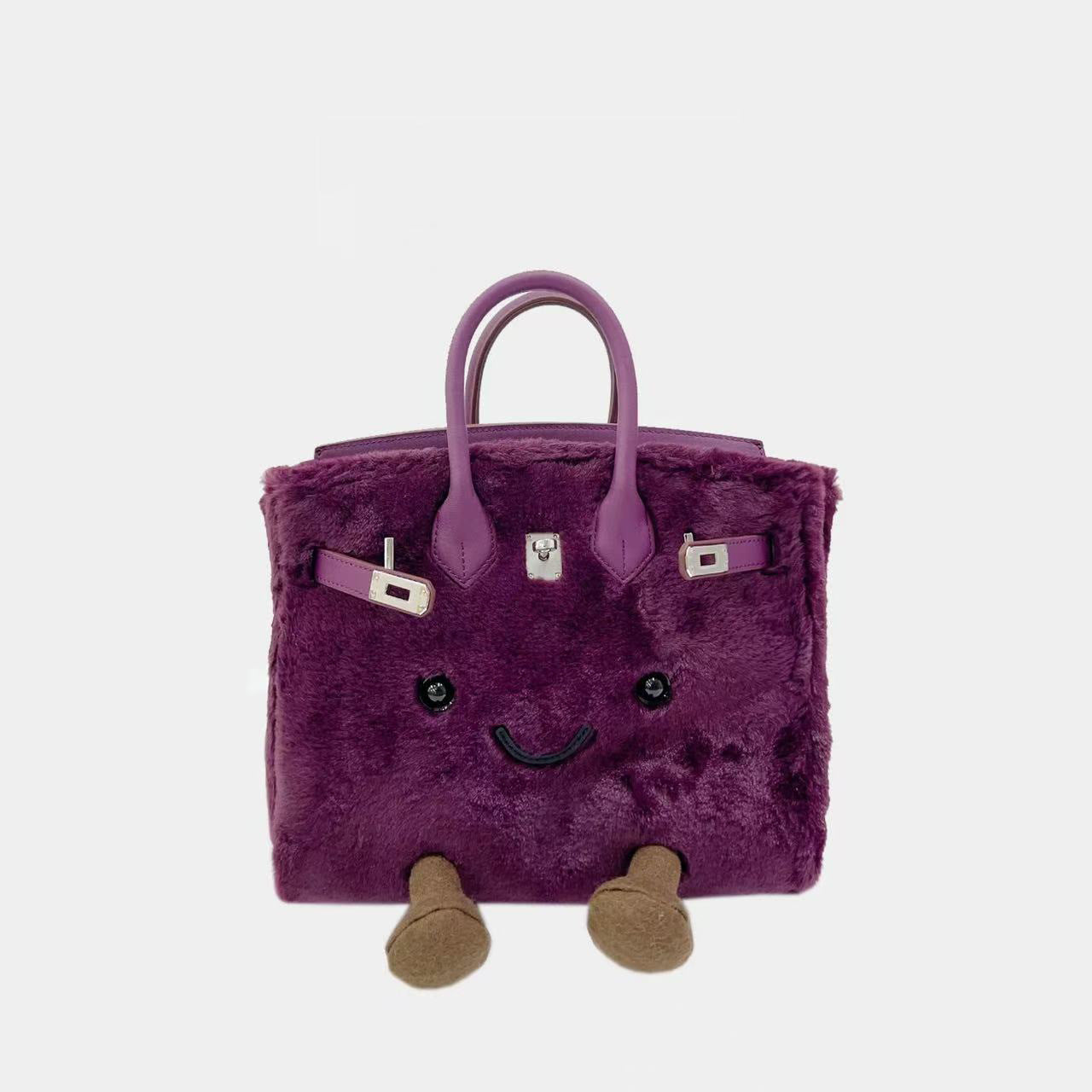New Women's Plush Elf Portable Kelly Tote Bag