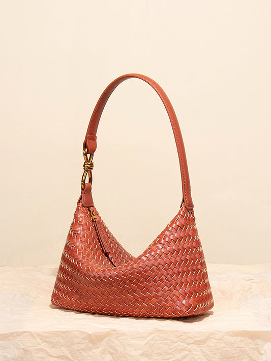 Women's Woven For Early Autumn Elegant Lunch Box Underarm Bag