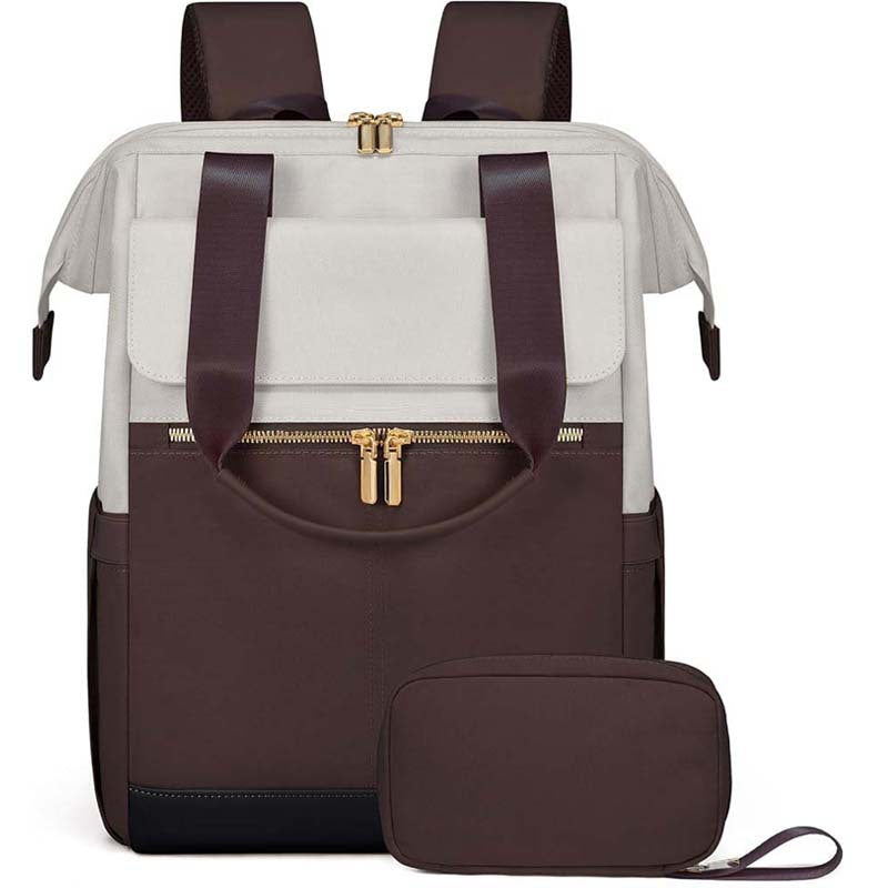 Durable Comfortable Women's Versatile Simple Cream Leisure Backpack