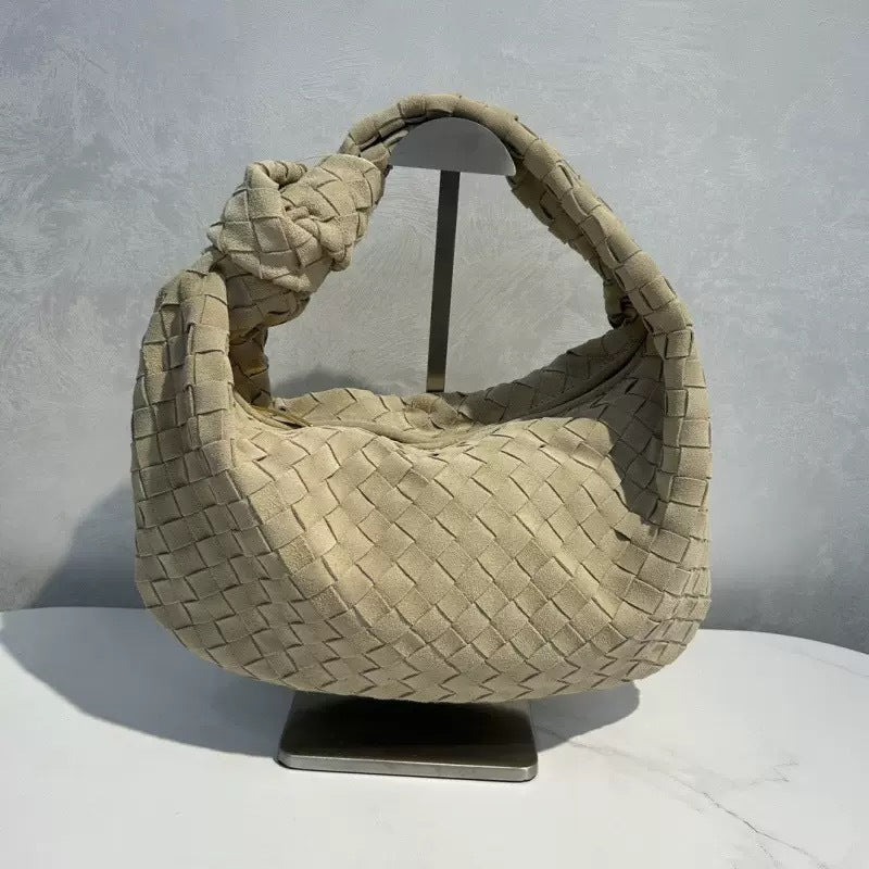 Women's Woven Fashionable Portable Dumpling Design Knotted Bags