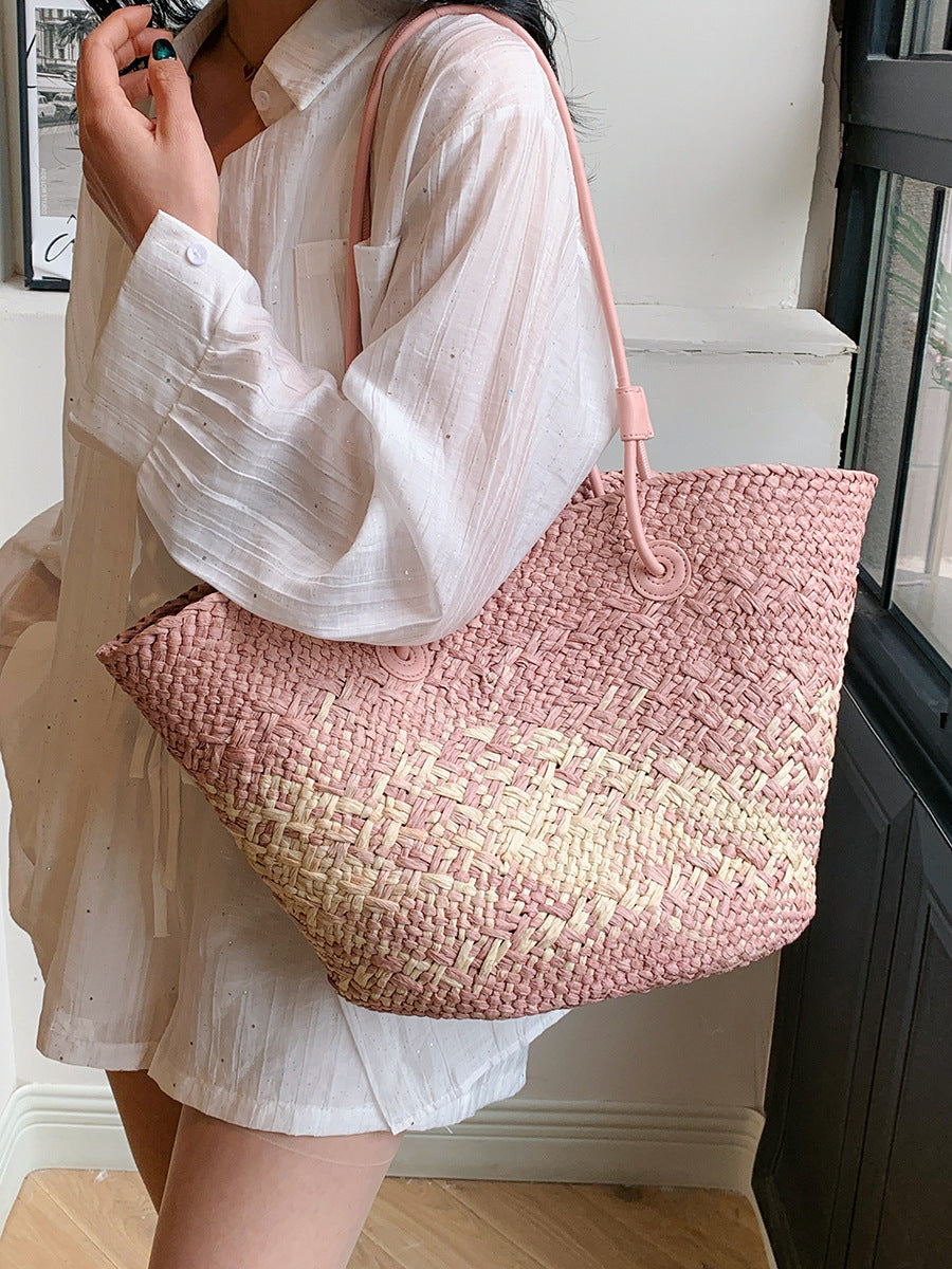 Large Capacity Straw Simple Portable Natural Bags