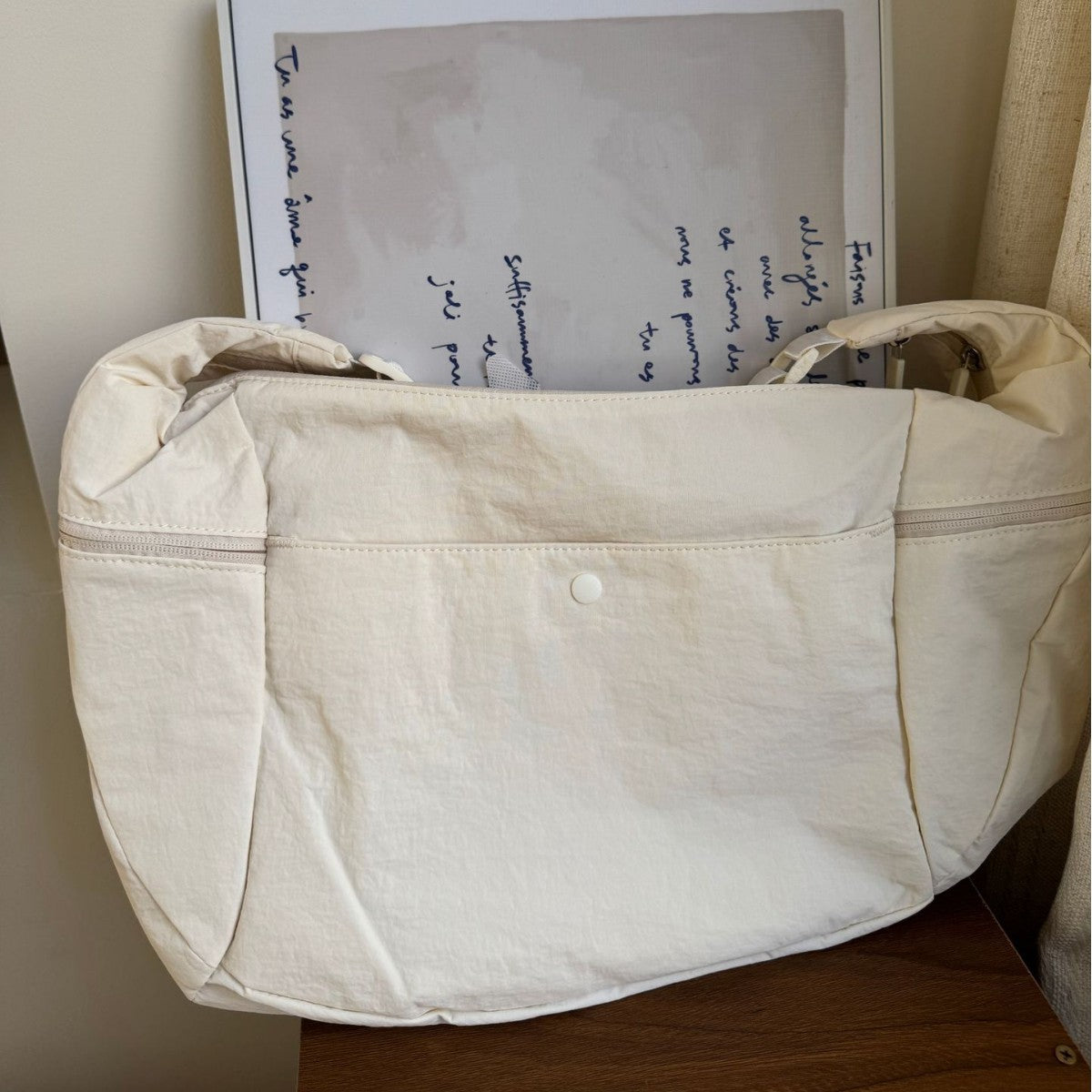 Women's & Men's Large Croissant Dumpling Capacity Versatile Lightweight Tote Bag