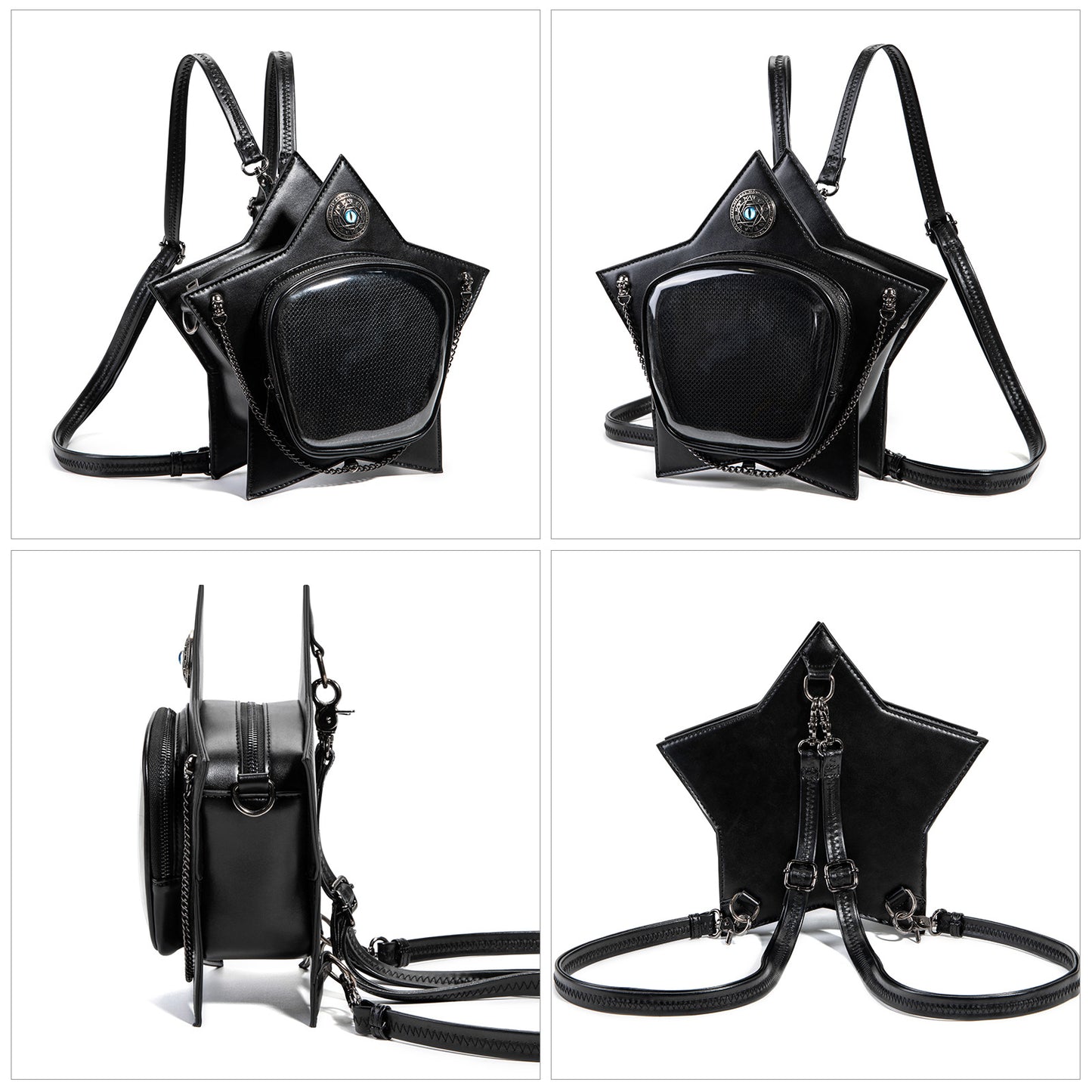 Transparent Design Large Capacity Storage Display Daily Women's Backpack