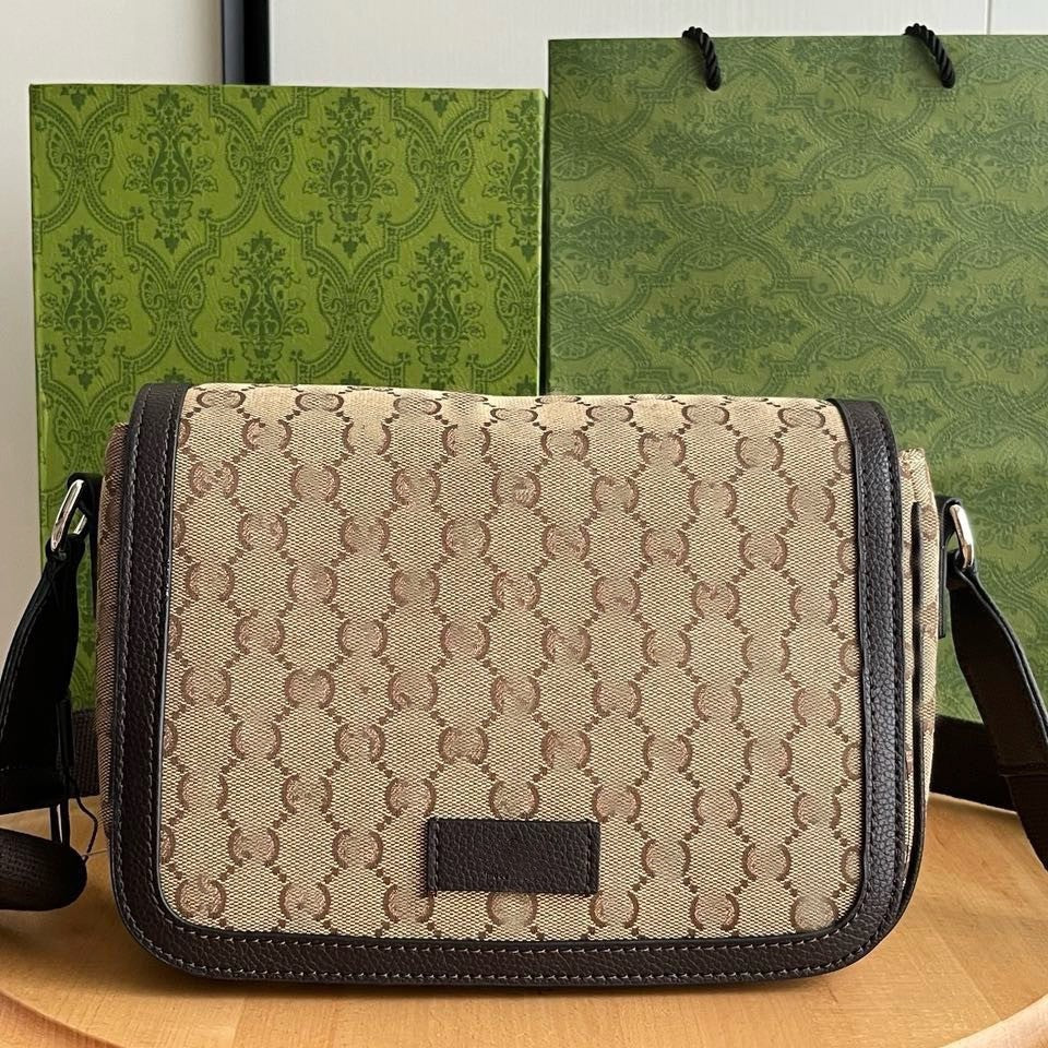 Women's & Men's Classic Double Presbyopic Canvas Men's Messenger Bag