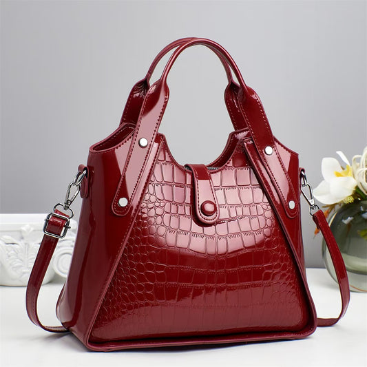 Women's Large Capacity Alligator Print Fashion Mother Women's Handbag