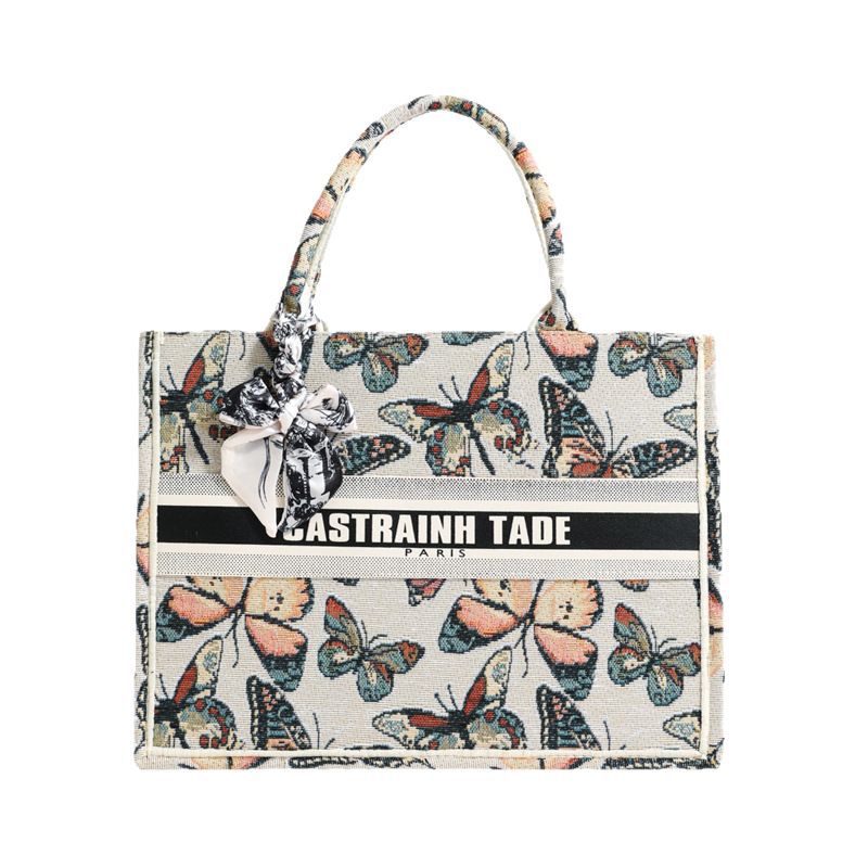 Fashionable Large Autumn Retro Printed Embroidered Women's Shoulder Bag