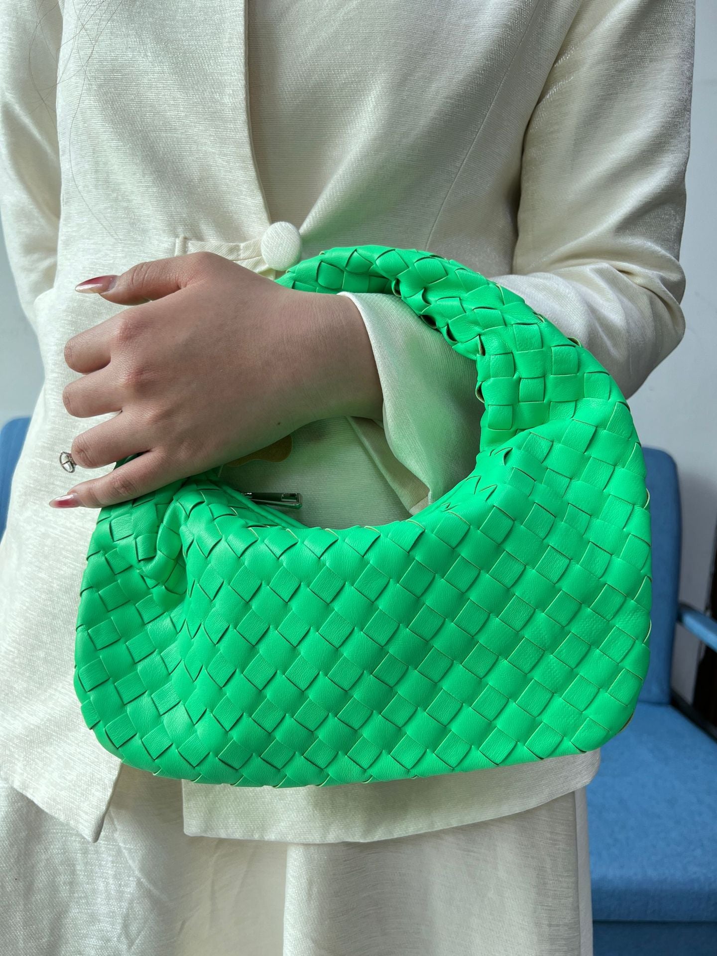 Women's Woven Popular Horn Knotted Portable Underarm Bags