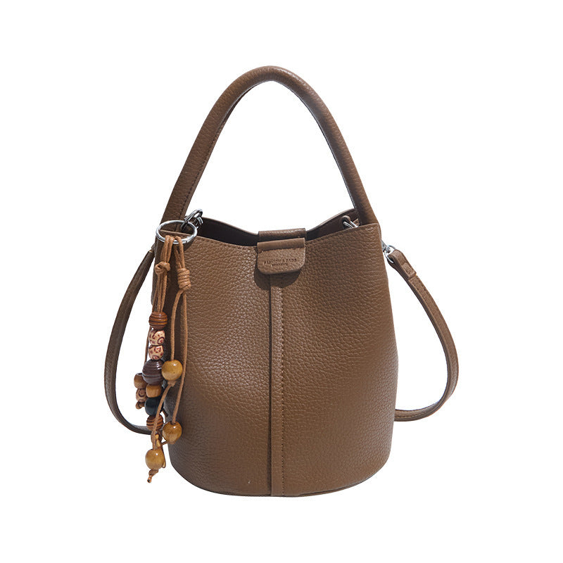 Women's Niche Retro Advanced Texture Daily Commuter Cross Bucket Bags