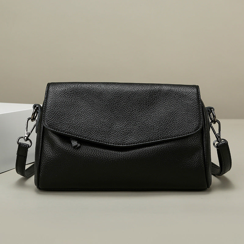 Women's Genuine Leather Fashion Large Capacity Toe Cap Layer Women's Messenger Bag