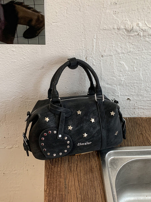 Women's Vintage Spring Fashion Studded Commuter Shoulder Bags