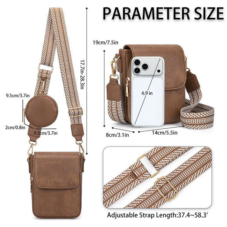 Women's Fashionable Earphone Portable Slot Function Women's Shoulder Bag