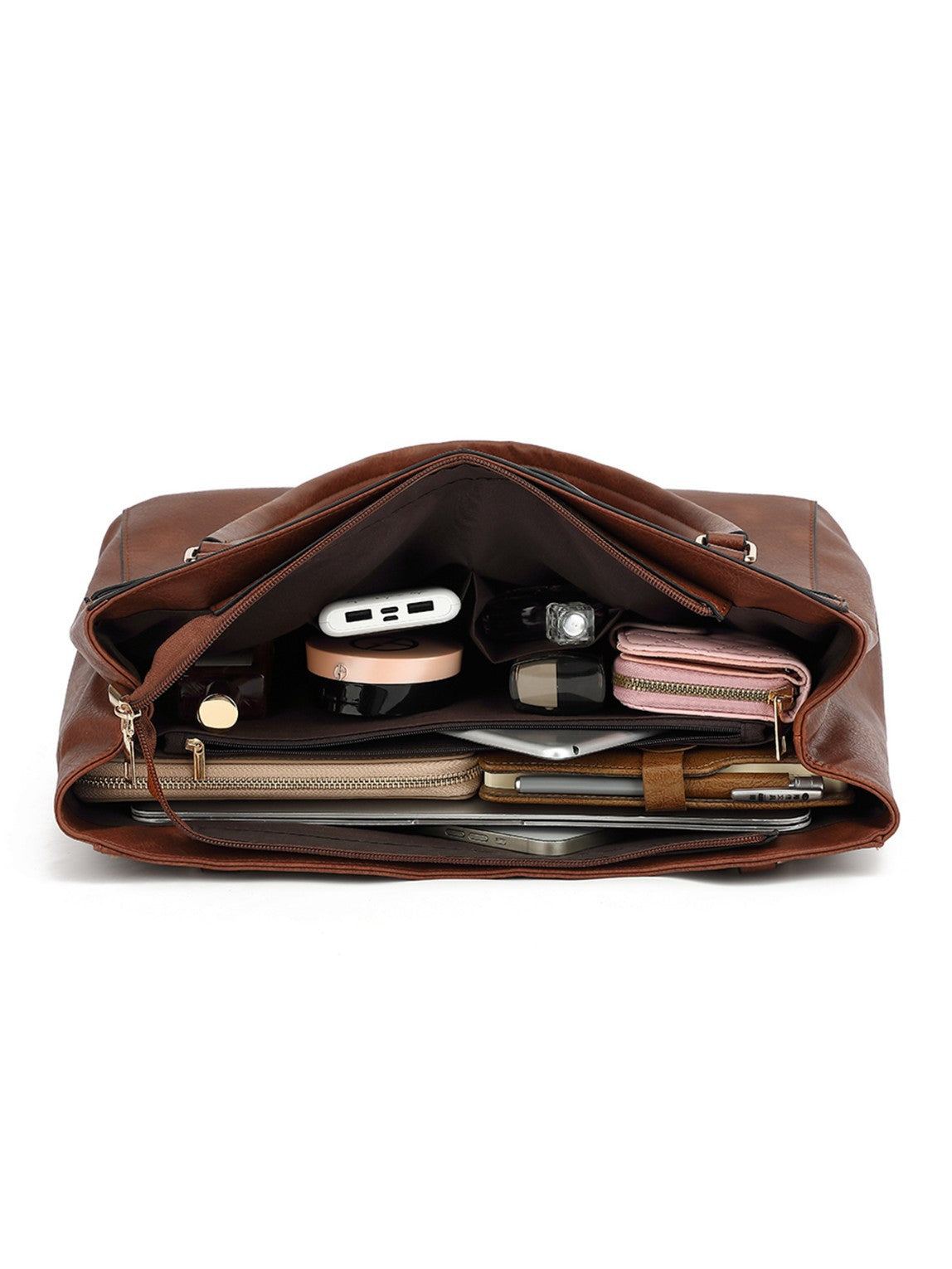 Large Capacity Compartment Work Single Solid Women's Shoulder Bag