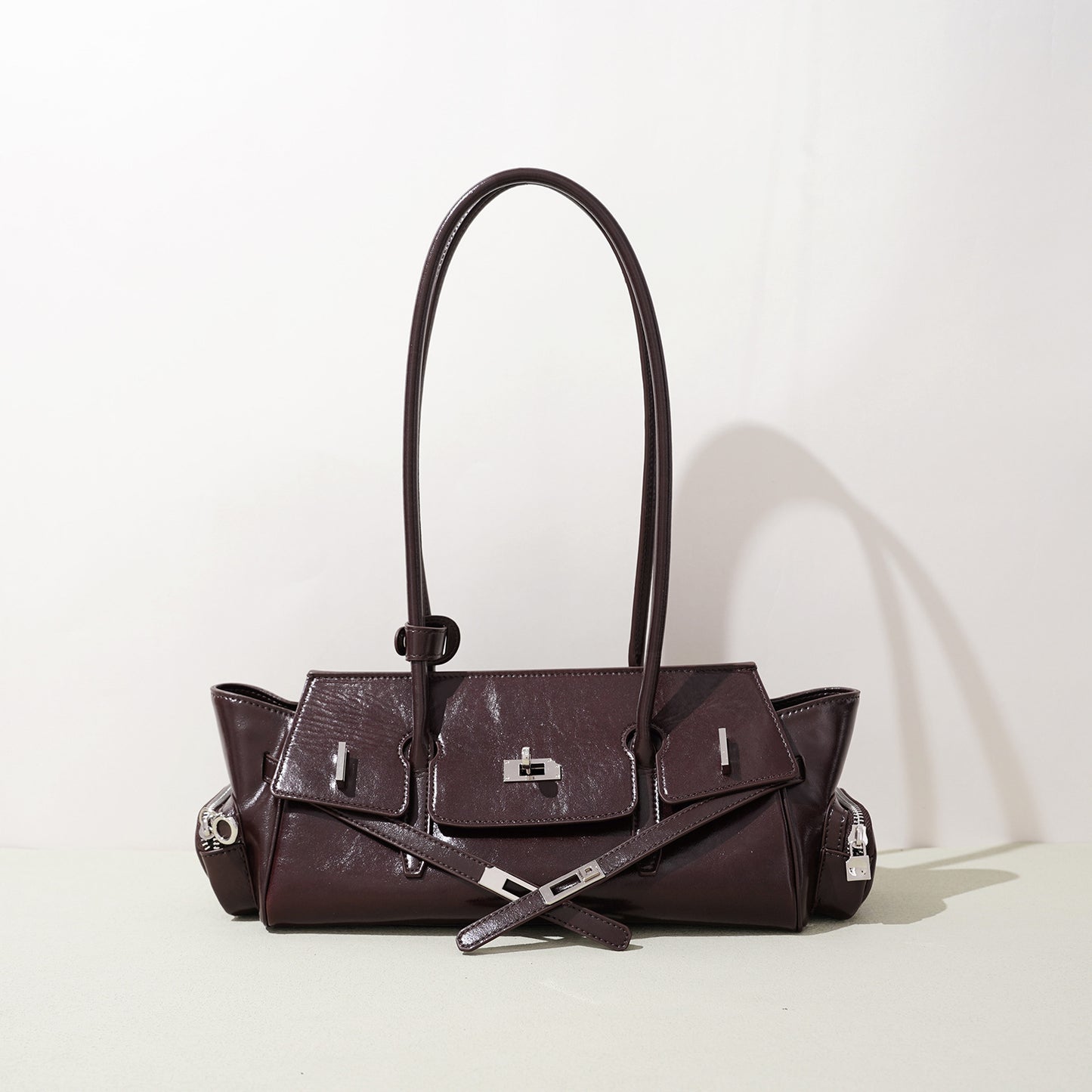 Spring Kelly Portable Simple Western Style Textured Lady Genuine Women's Shoulder Bag