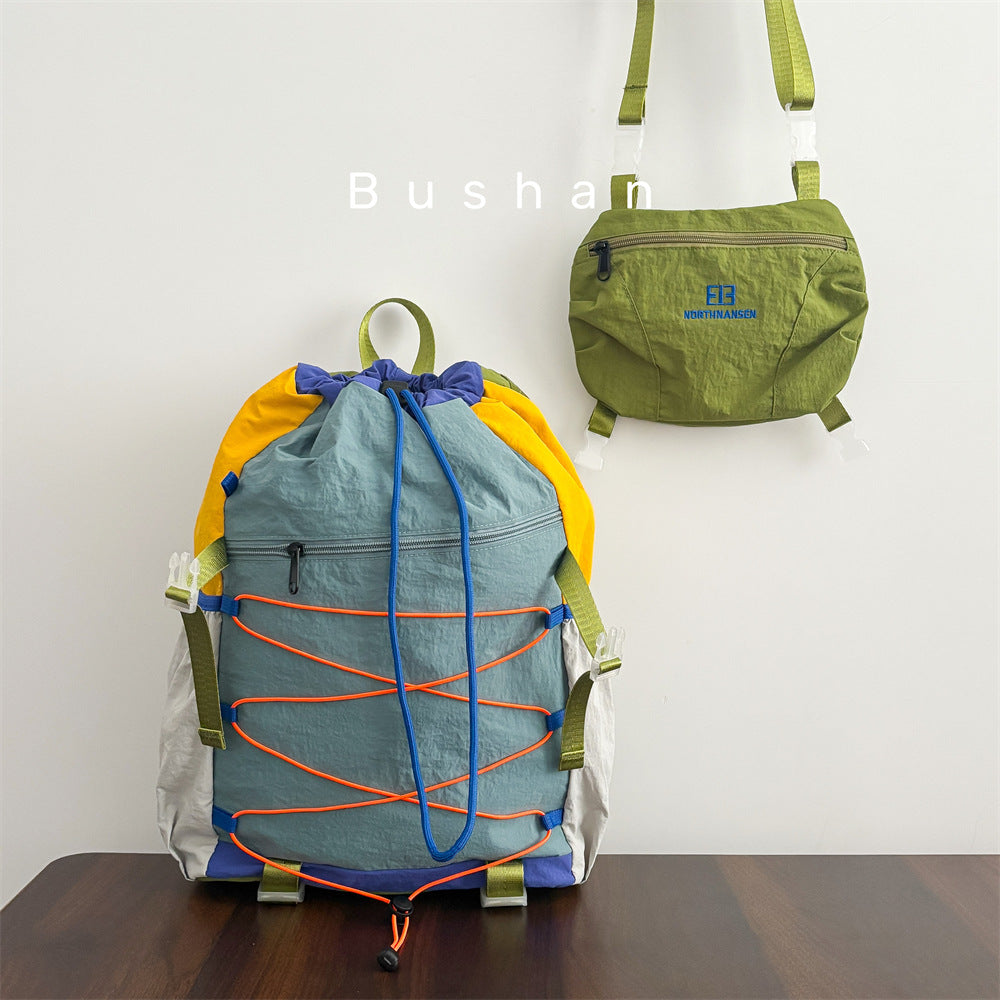 Dopamine Contrast Color Detachable Mori Leisure Sports Backpack