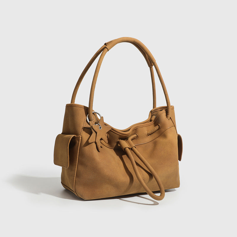 Women's High-grade Pleated Portable Large Capacity Totes Beam Tote Bag