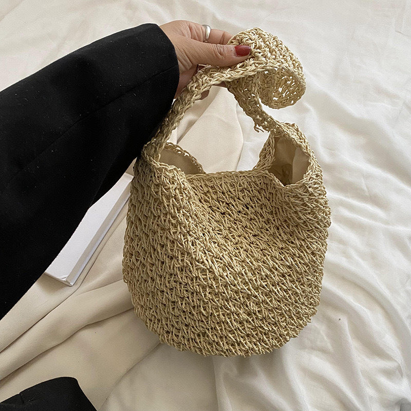Women's Straw Weaving Hollow Seaside Beach Vacation Idle Style Bags