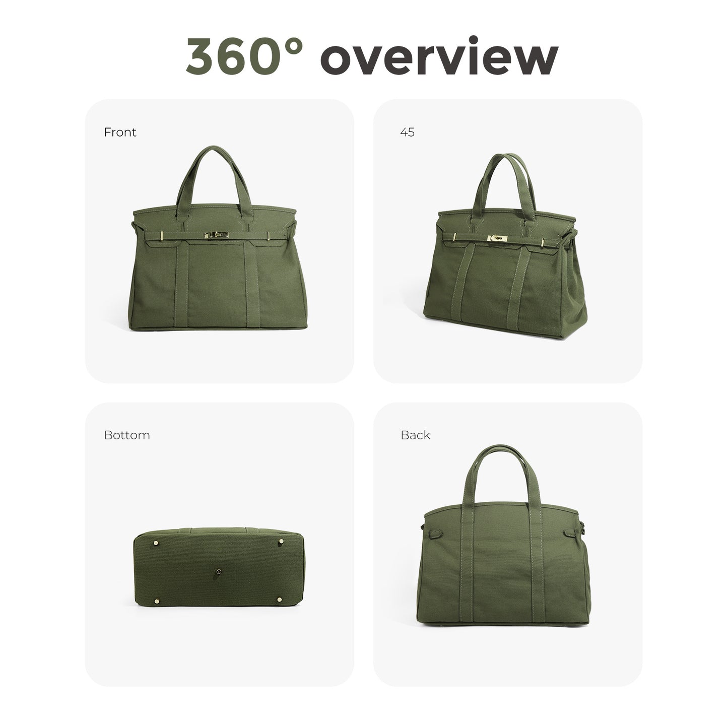 Durable Canvas High-grade Plain Large Capacity Tote Bags