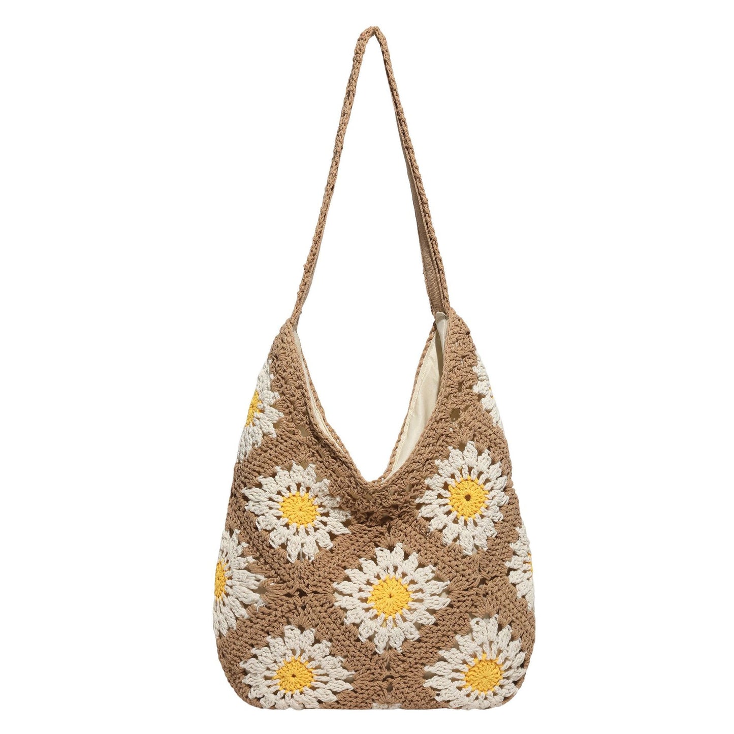 Women's Korean Niche Design Hollow Sunflower Large Capacity For Women's Shoulder Bag