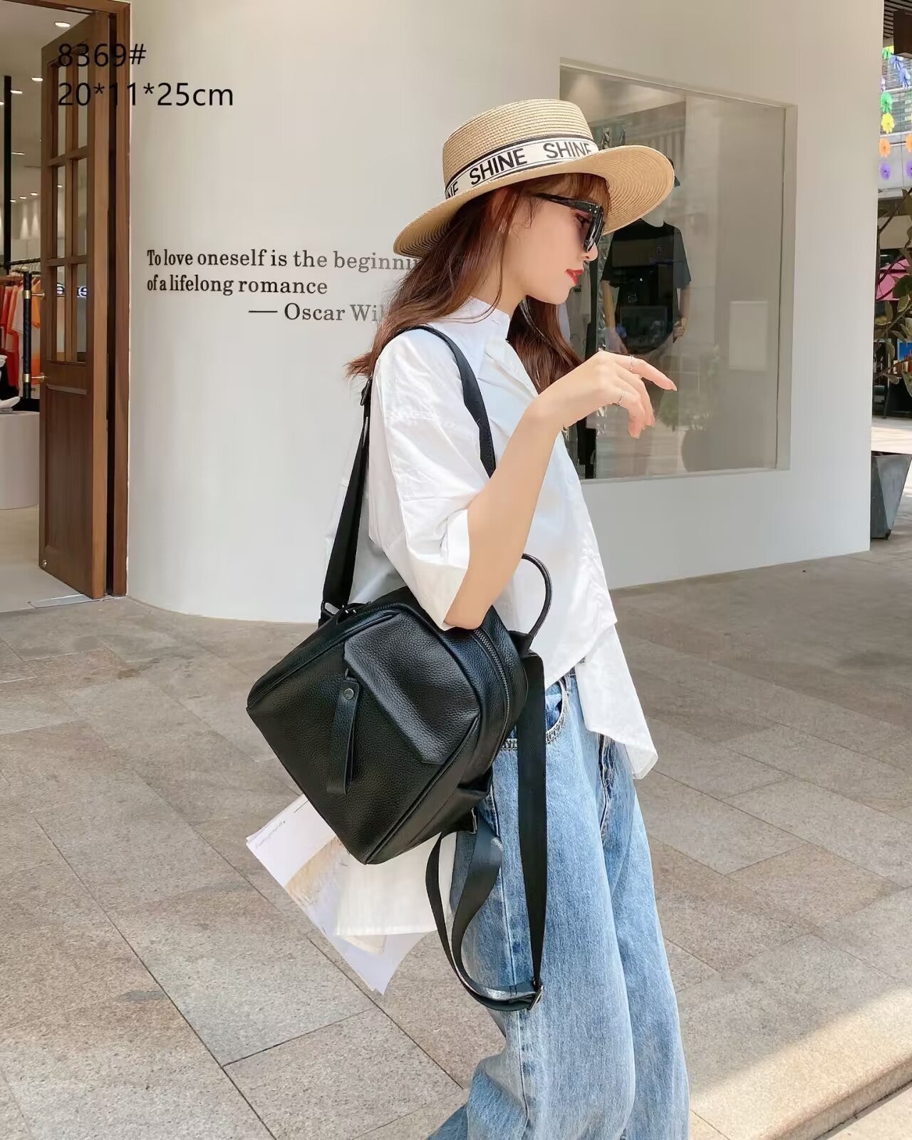 Women's Korean Soft Leather Fashion Artistic Women's Backpack