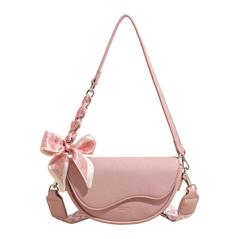 Women's Taro Purple Lace Bow Chain Commuter Bags