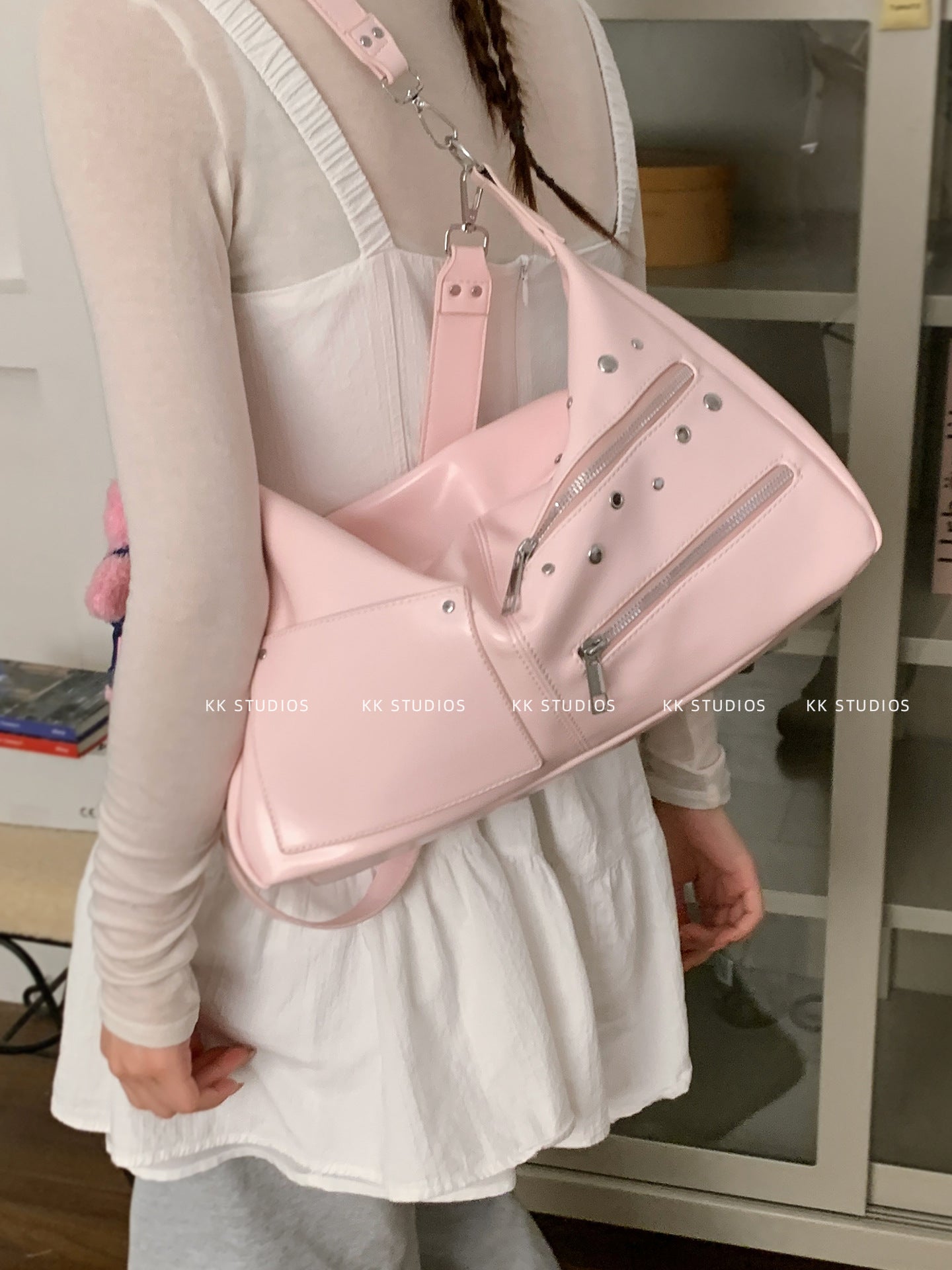 Women's Korean Style Large Capacity Underarm Soft Tote Bag