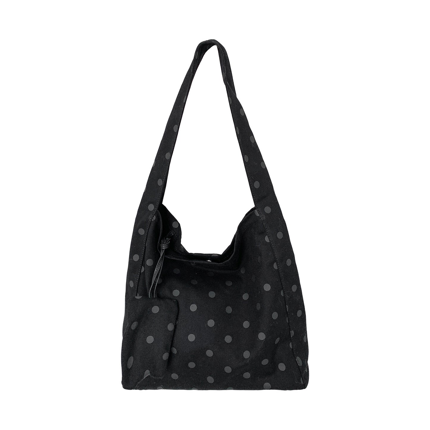 Women's Korean Polka Dot Canvas Idle Style Design Large Women's Shoulder Bag