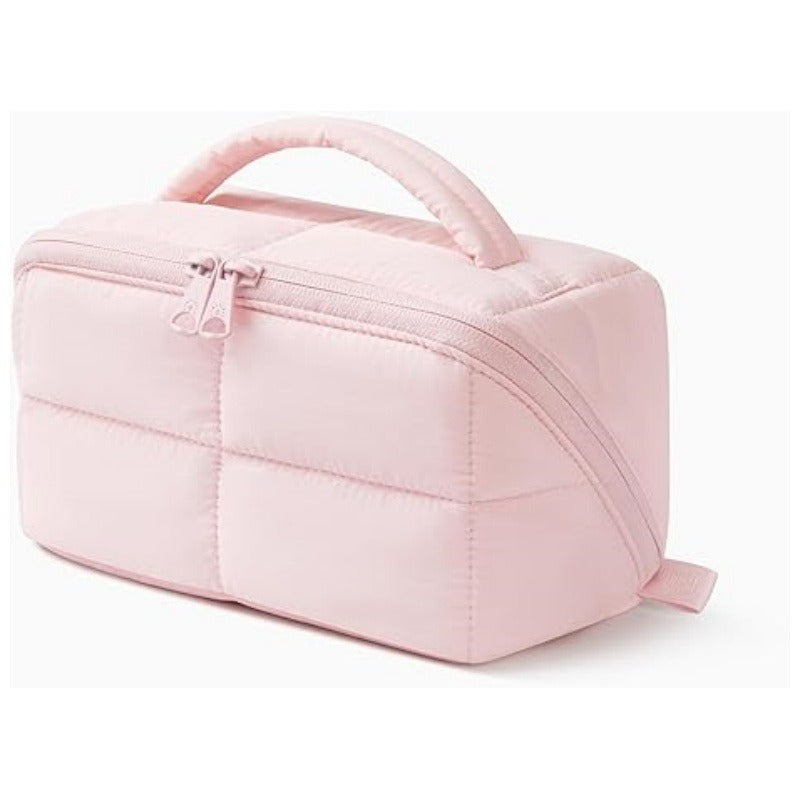 Candy Color Quilted Cotton Bubble Storage Makeup Bag
